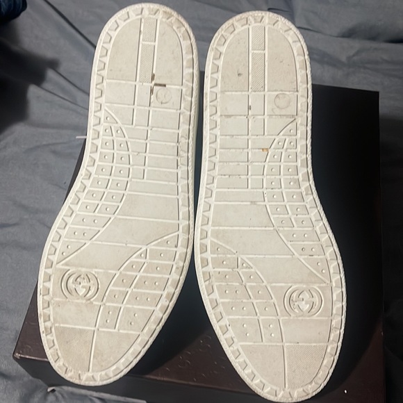 GUCCI MEN'S HIGH TOP CONTRAST PADDED LEATHER SNEAKER SIZE US10.5 100%AUTHENTIC. - Picture 6 of 6